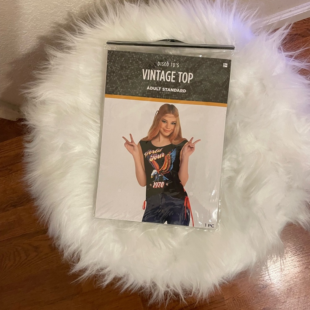Disco 70's Vintage Top - Black